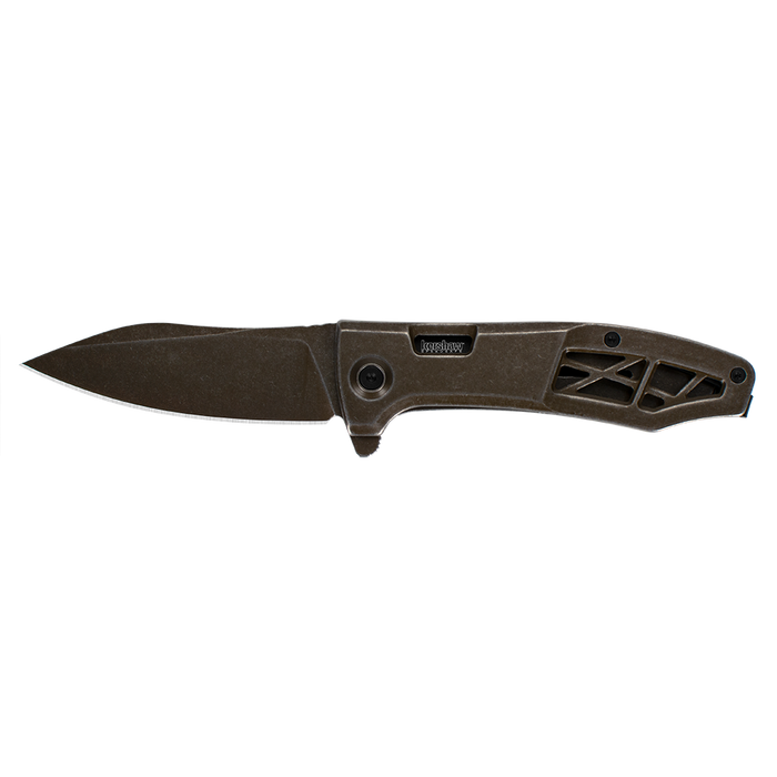 Kershaw Boilermaker Assisted Opening Frame Lock Knife Brown (3.3" Brown) 3475