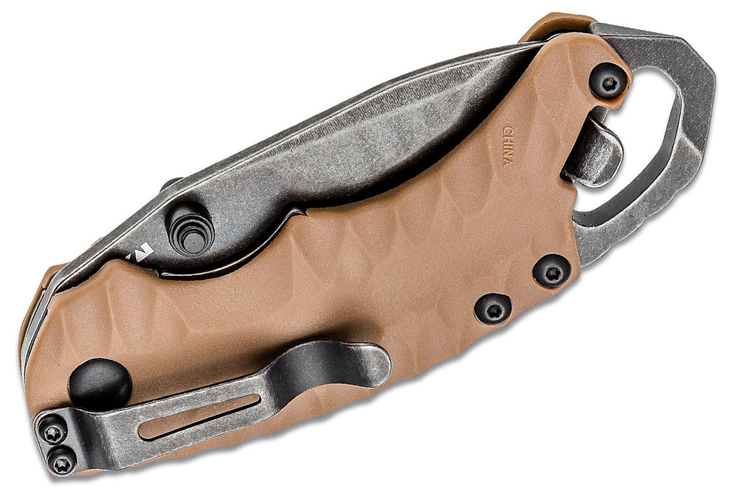 Kershaw Shuffle II Tanto Liner Lock Knife Tan (2.6" BlackWash) 8750TTANBW