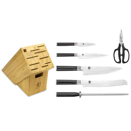 Shun Classic 7-Pc Essential Knife Block Set DM2003B