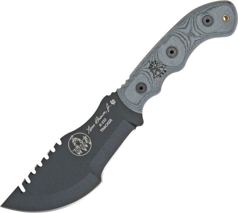 TOPS Knives Tom Brown Tracker #2 Fixed Blade Knife (5" Black) TPT010T2