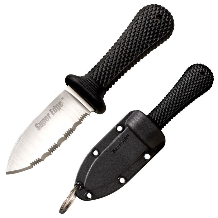 Cold Steel Super Edge Fixed Blade Neck Knife (2" Satin Serr) 42SS