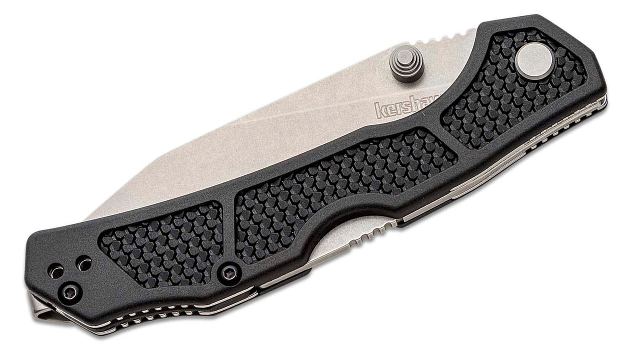Kershaw Cargo Lockback Folding Knife Black GFN (3.2" Stonewash) 2033