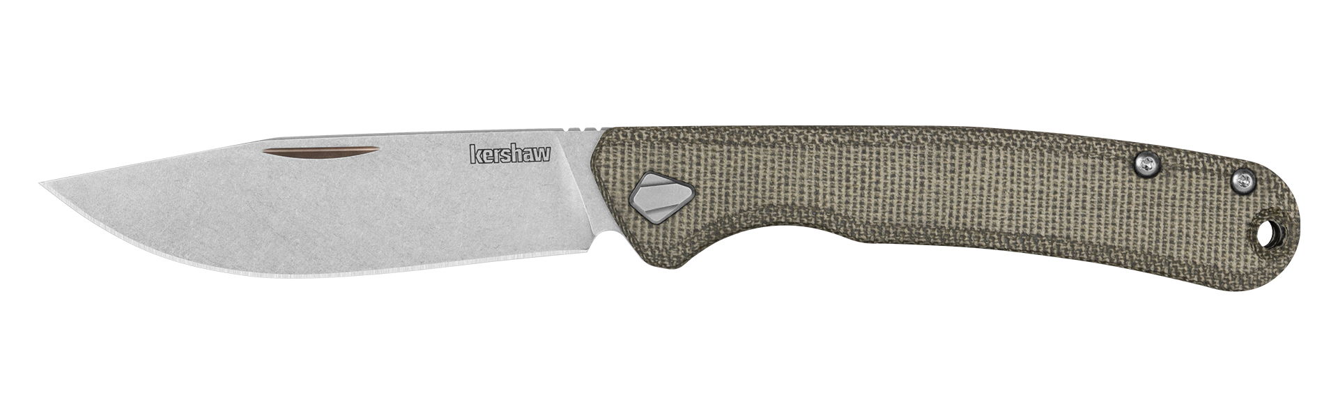 Kershaw Federalist Folding Knife Green Micarta (3.25" Stonewash) 4320