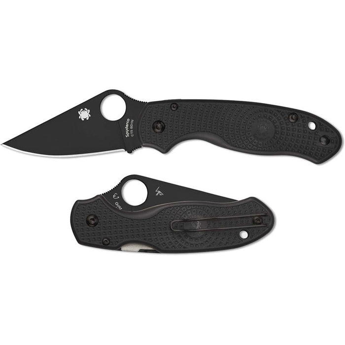 Spyderco Para 3 Lightweight Compression Lock Folding Knife Black LW (2.92" Black) C223PBBK