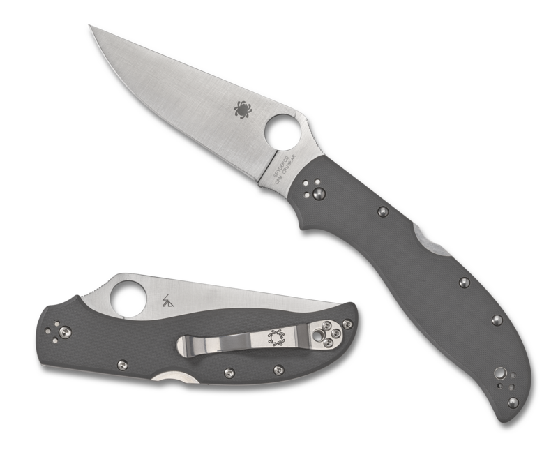 Spyderco Stretch 2 XL Lockback Knife Gray G-10 (3.99" Satin) C258GPGYCW