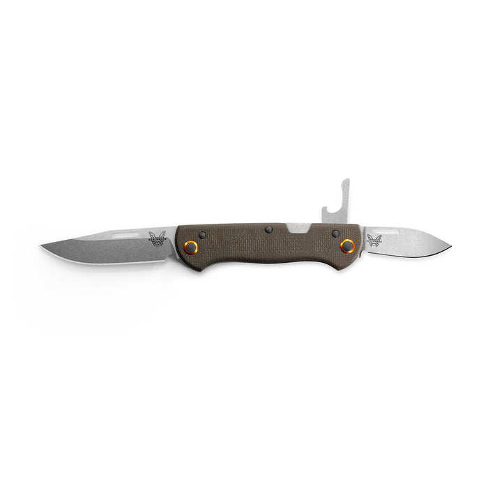 Benchmade Weekender Folding Knife Dark Brown Micarta (2.97"/1.97" Stonewash) 317-1