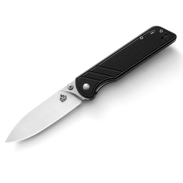 QSP Parrot V2 Liner Lock Knife Black G10 (3.25" Satin) QS102-A