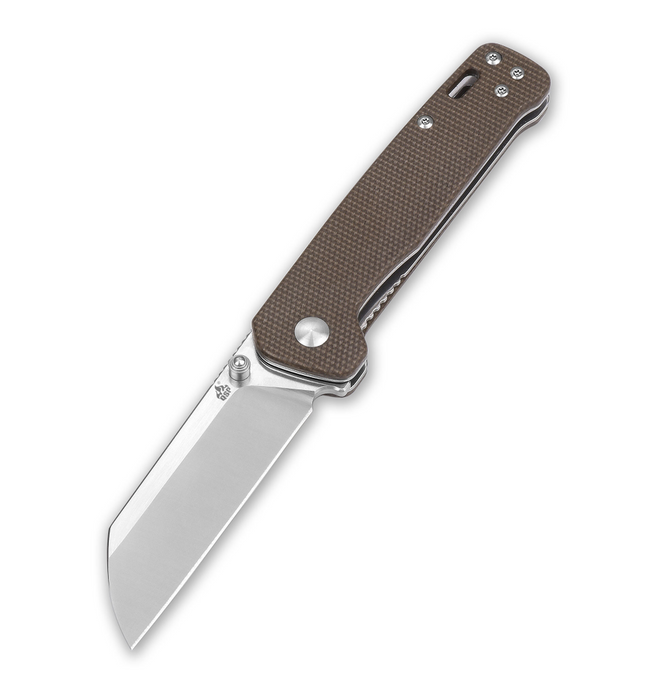 QSP Penguin Liner Lock Knife Linen Micarta (3" Satin D2) QS130A