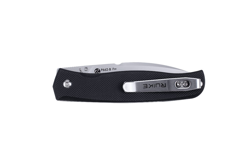 Ruike Liner Lock Folding Knife Black G-10 (2.91" Bead Blast) P662-B