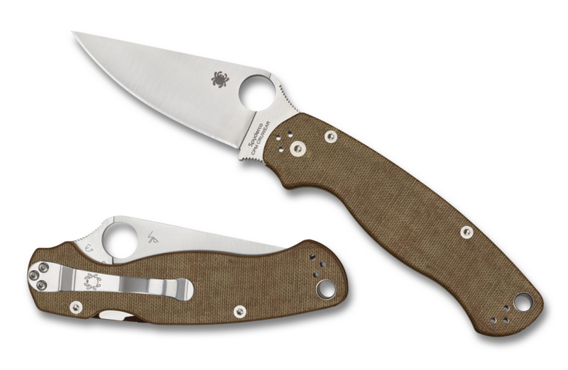 Spyderco Para Military 2 CPM Cru-Wear Micarta (3.47" Satin) C81MPCW2