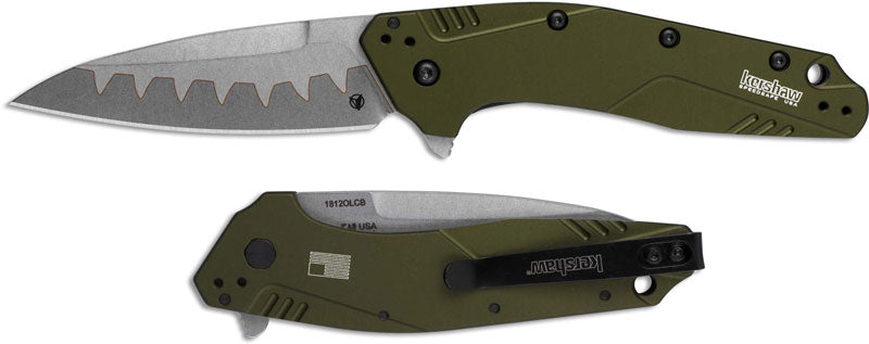 Kershaw Dividend Assisted Opening Knife Olive (3" Composite) 1812OLCB