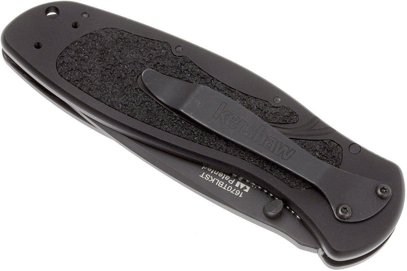 Kershaw Blur Tanto Assisted Opening Knife Black (3.375" Black Serr) 1670TBLKST
