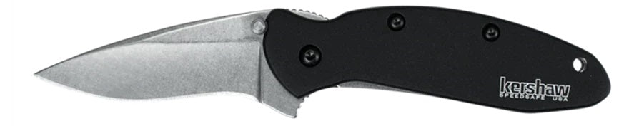 Kershaw Scallion Assisted Opening Knife Black (2.25" Stonewash) 1620SWBLK