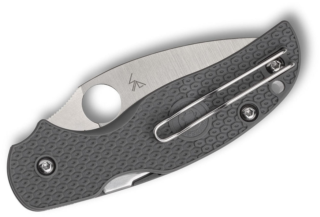 Spyderco Sage 5 Lightweight Compression Lock Knife Gray FRN Maxamet (3" Satin) C123PGY