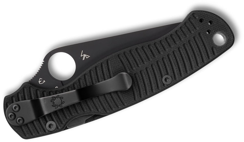 Spyderco Paramilitary 2 Salt Knife Black G-10 MagnaCut (3.45" Satin) C81GMCBKP2