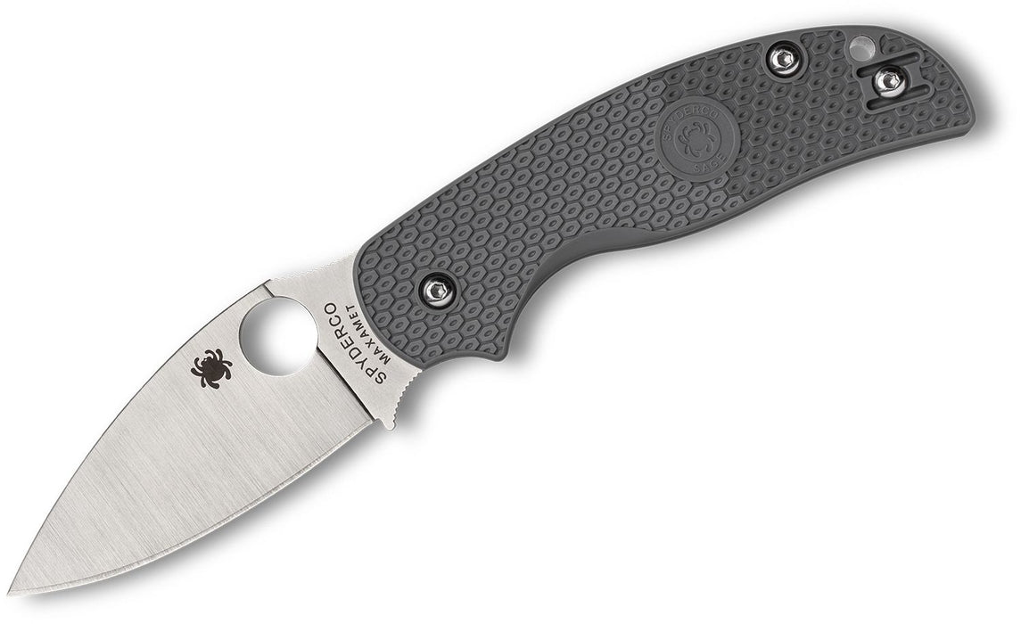 Spyderco Sage 5 Lightweight Compression Lock Knife Gray FRN Maxamet (3" Satin) C123PGY