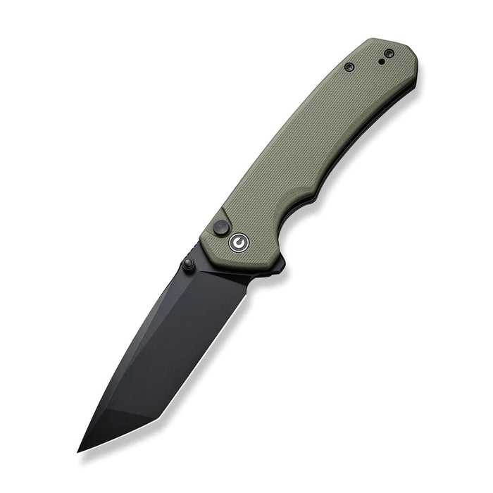CIVIVI Brazen Button Lock Tanto Knife OD Green G-10 (3.46" Black) C19059C-2