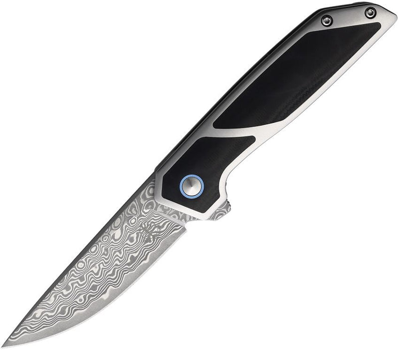 Begg Knives Diamici Linerlock Black G10 Inlay (3" Damascus) BG015