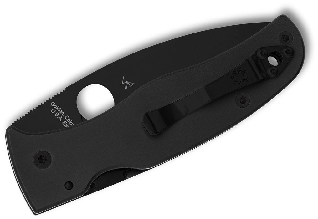 Spyderco Bodacious Compression Lock Knife Black G-10 (3.66" Black) C263GPBK