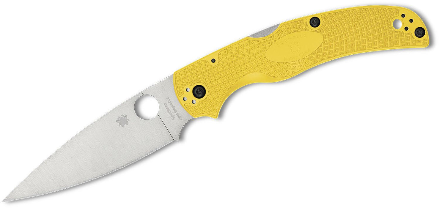 Spyderco Native Chief Lightweight Salt MagnaCut Knife Yellow FRN (4.02" Satin) C244PYL