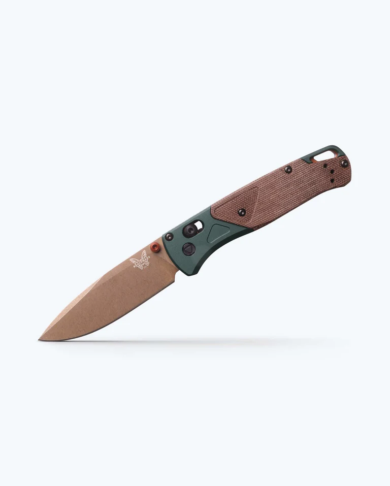 Benchmade Bugout AXIS Lock Knife Taiga Green/Natural Micarta (3.24", FDE, S90V) 535FE-2602