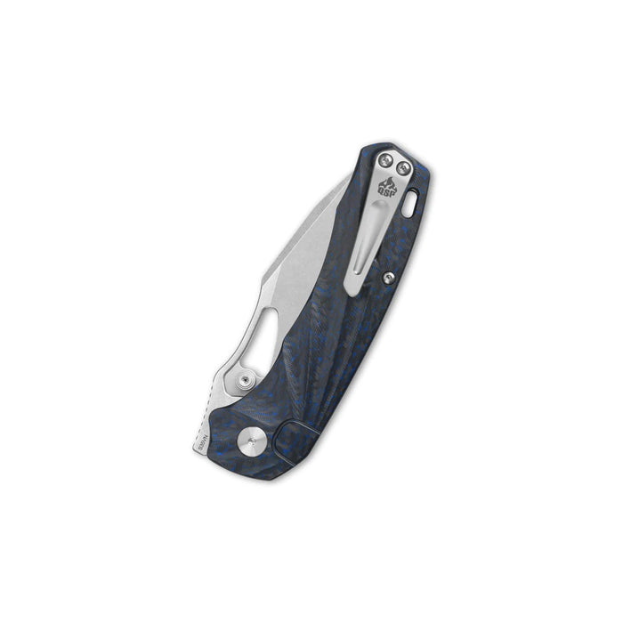 QSP Hornbill Liner Lock Knife Blue Carbon Fiber (3.25" SW) QS146-B1