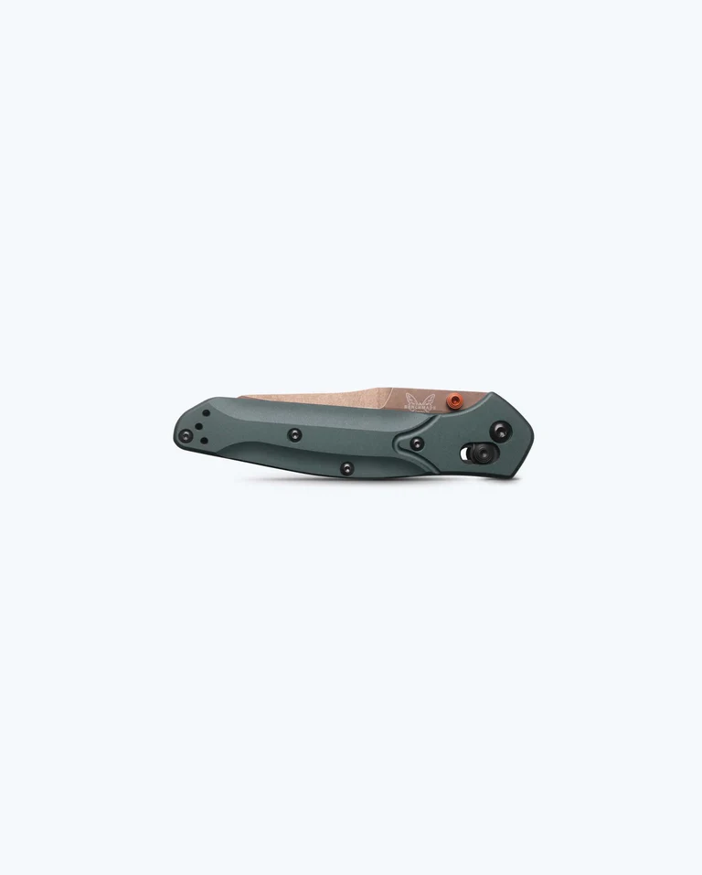 Benchmade 940 Osborne AXIS Lock Knife Taiga Green Aluminum (3.4", FDE, S90V) 940FE-2601