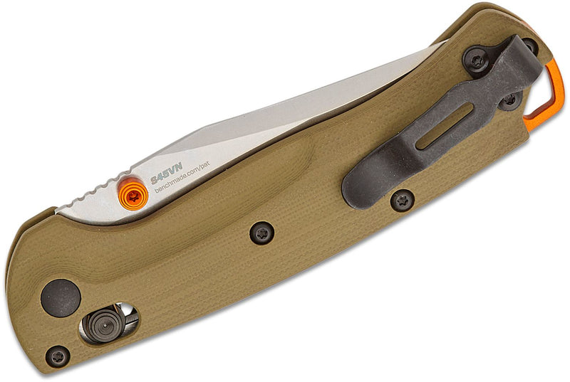 Benchmade Mini Taggedout AXIS Lock Knife OD Green G-10 (3.04", Satin, S45VN) 15534