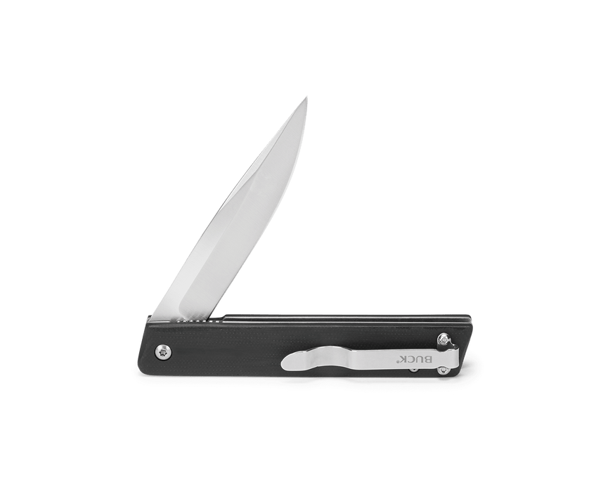 Buck Decatur Liner Lock Knife Black G-10 (3.5" Satin) 0256BKS-B