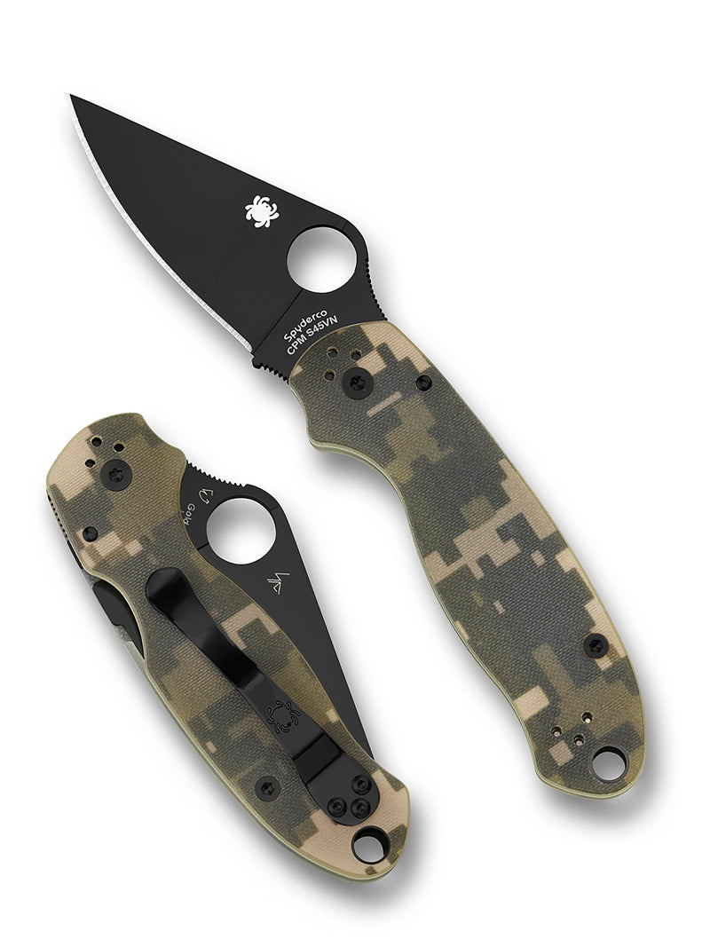 Spyderco Para 3 Compression Lock Knife Digi Camo G-10 (2.95" Black) C223GPCMOBK