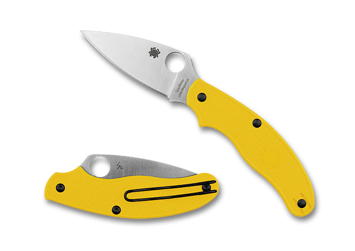 Spyderco UK Pen Knife Salt Slip Joint Yellow FRN MagnaCut (2.93" Satin) C94PYL