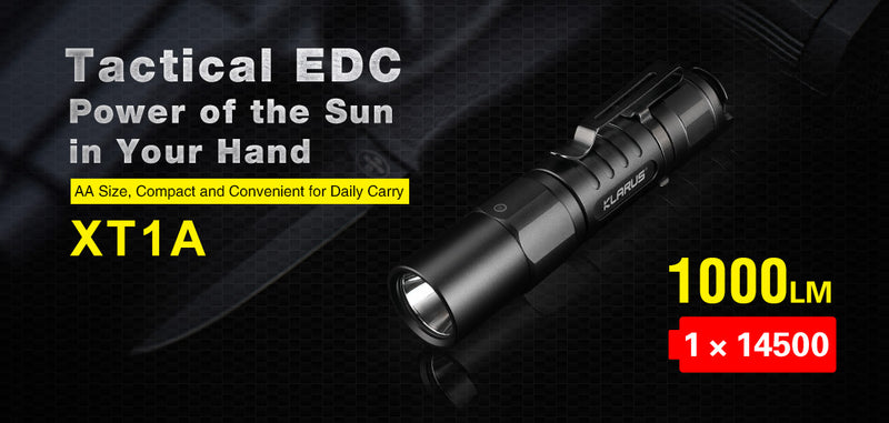 Klarus 1000 Lumen Flashlight XT1A Tactical EDC