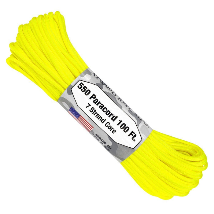 Atwood 550 lbs Paracord - 100 ft (Neon Yellow) PC100NYEL