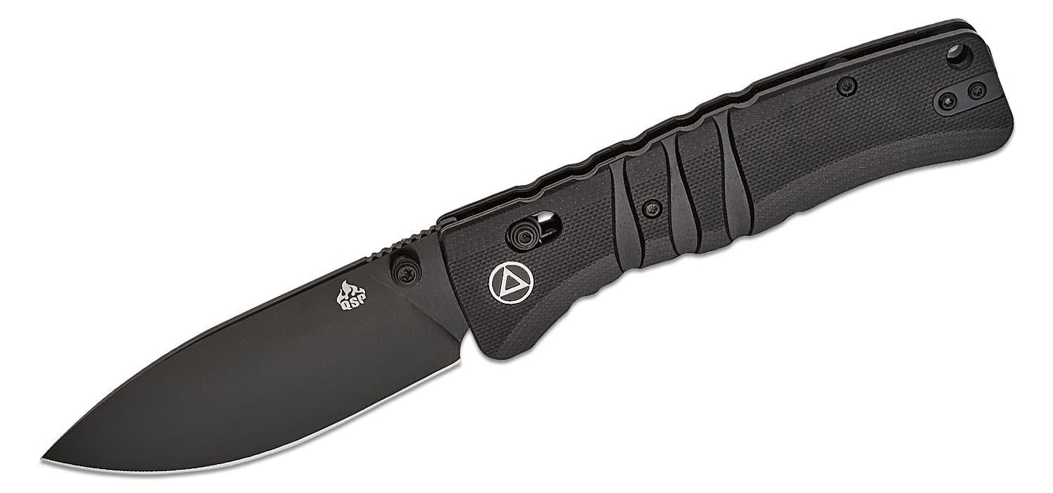 QSP Ripley Glyde Lock Knife Black G-10 (3.5", Black, 14C28N) QS160-A2