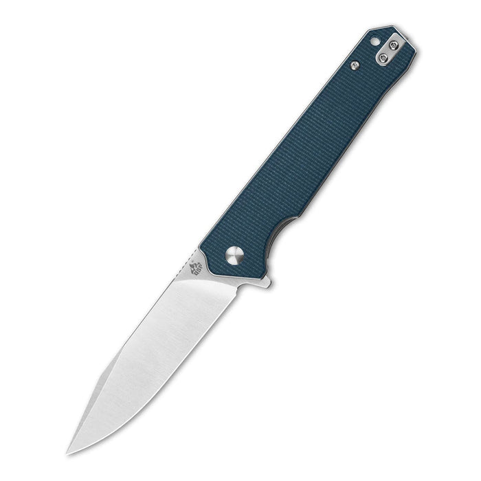 QSP Mamba V2 Liner Lock Flipper Knife Blue Micarta (3.5" Satin) QS111-H1