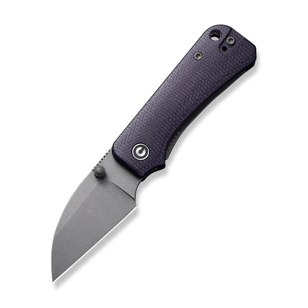 CIVIVI Baby Banter Wharncliffe Liner Lock Knife Purple Micarta (2.32" SW) C19068SC-2