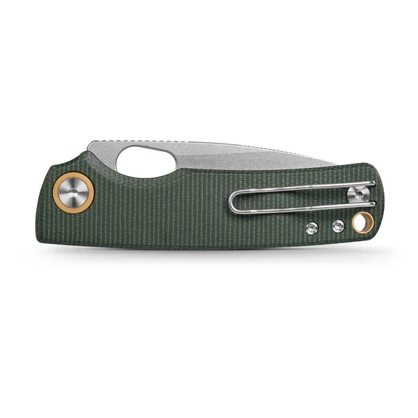 Vosteed Porcupine Top Liner Lock Knife Green Micarta (2.99", SW, 14C28N) A2603