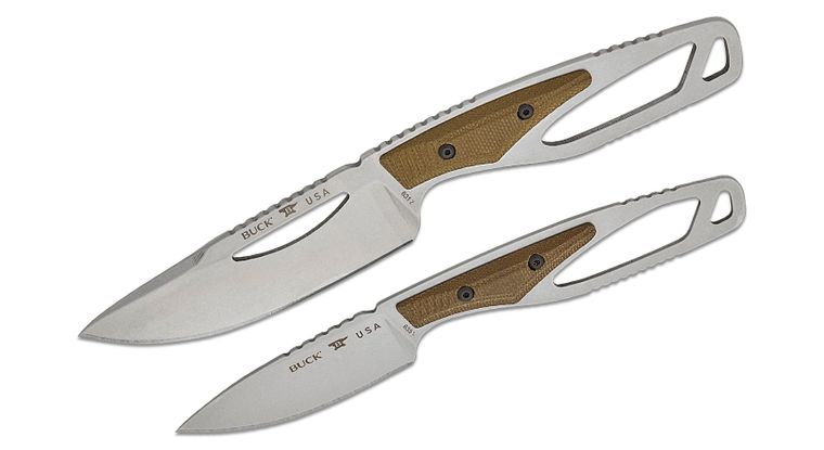 Buck Knives 631/635 Paklite Field Kit Green Micarta (Set of 2) (4", SW, S35VN) 0631GRSVP-B