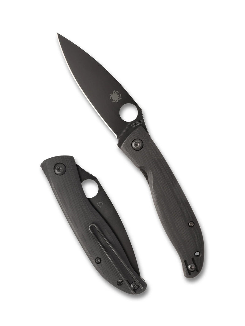 Spyderco Mantra 4 Liner Lock Knife Black G-10 (3.34", Black Oxide, 8Cr13MoV) C274GBBKP