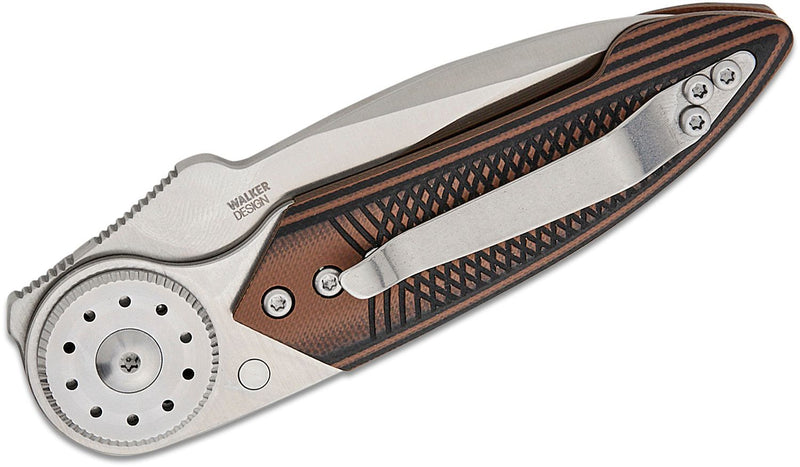 CRKT Walker Blade Lock Knife Stainless Steel + G-10 Overlay (2.93", Satin, 14C28N) 4200