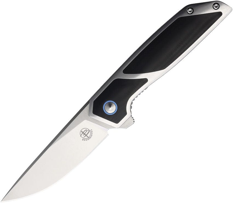 Begg Knives Diamici Folding Knife Stainless/Black G-10 (3" Satin) BG013