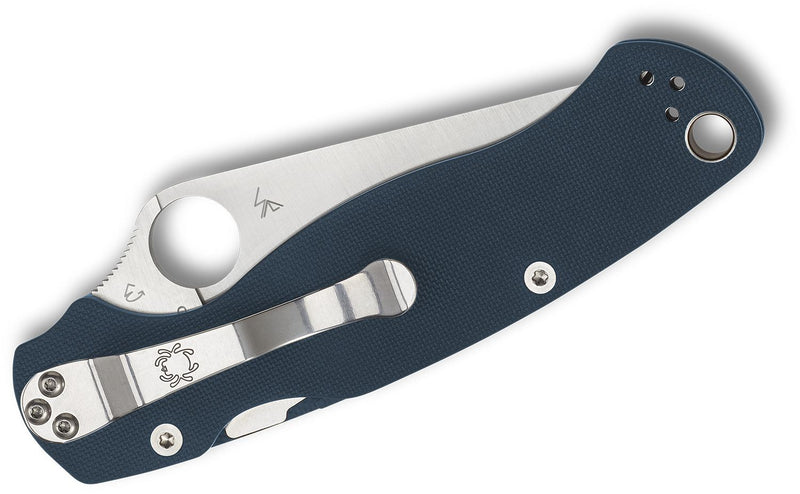 Spyderco Paramilitary 2 Knife Cobalt Blue G-10 SPY27 (3.45" Satin) C81GPCBL2
