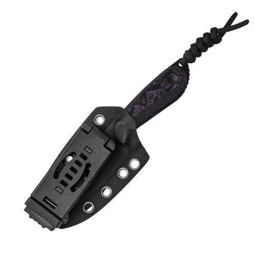 Kizer Buddy Fixed Blade Knife Fatcarbon Purple Haze (3", Black, 4V) 1081A10