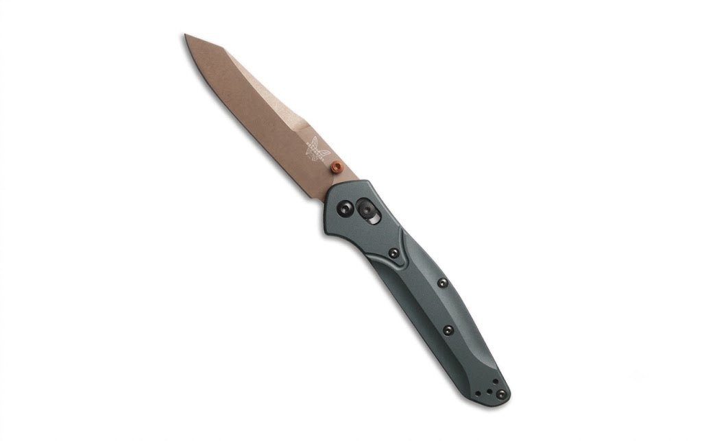 Benchmade 940 Osborne AXIS Lock Knife Taiga Green Aluminum (3.4