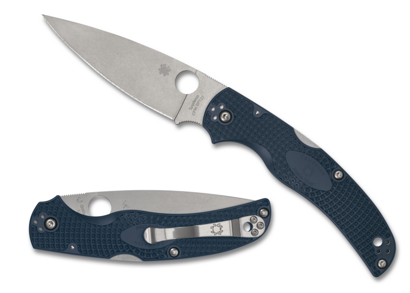 Spyderco Native Chief Lockback Knife Blue FRN SPY27 (4.02" Satin) C244PCBL