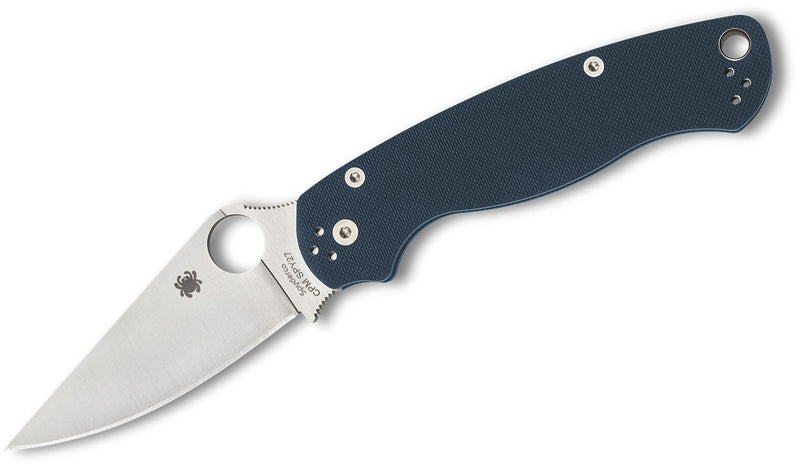 Spyderco Paramilitary 2 Knife Cobalt Blue G-10 SPY27 (3.45" Satin) C81GPCBL2