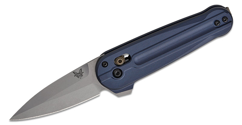 Benchmade Lowden AXIS Lock Knife Crater Blue Aluminum (2.79", Satin, M390) 491