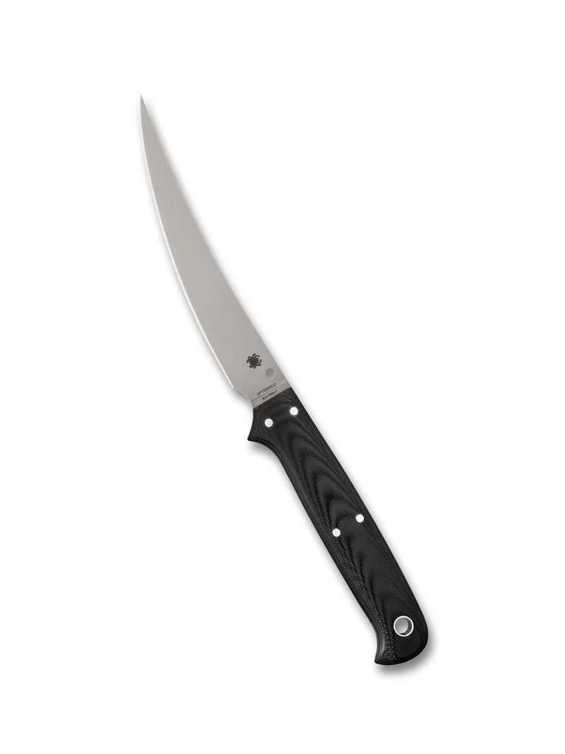 Spyderco Shelter Cove Fixed Blade Fillet Knife Black G-10 (5.78", Satin, 8Cr13MoV) FB52GP