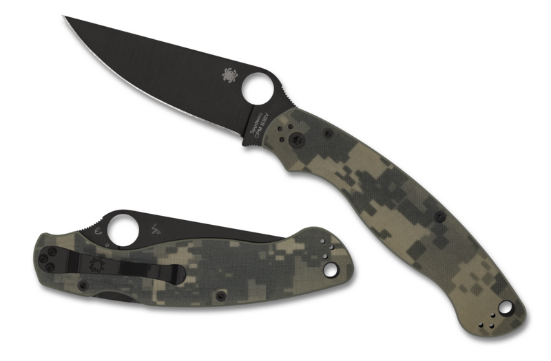 Spyderco Military 2 Compression Lock Knife Camo G-10 S30V (4" Black) C36GPCMOBK2