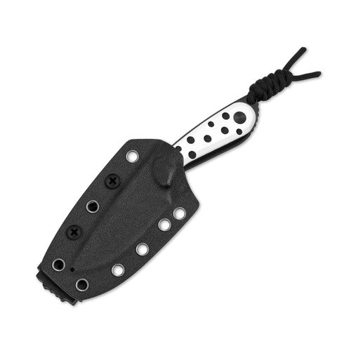 Kizer Buddy Fixed Blade Knife Black & White G-10 (3", Black, Nitro-V) 1081A3